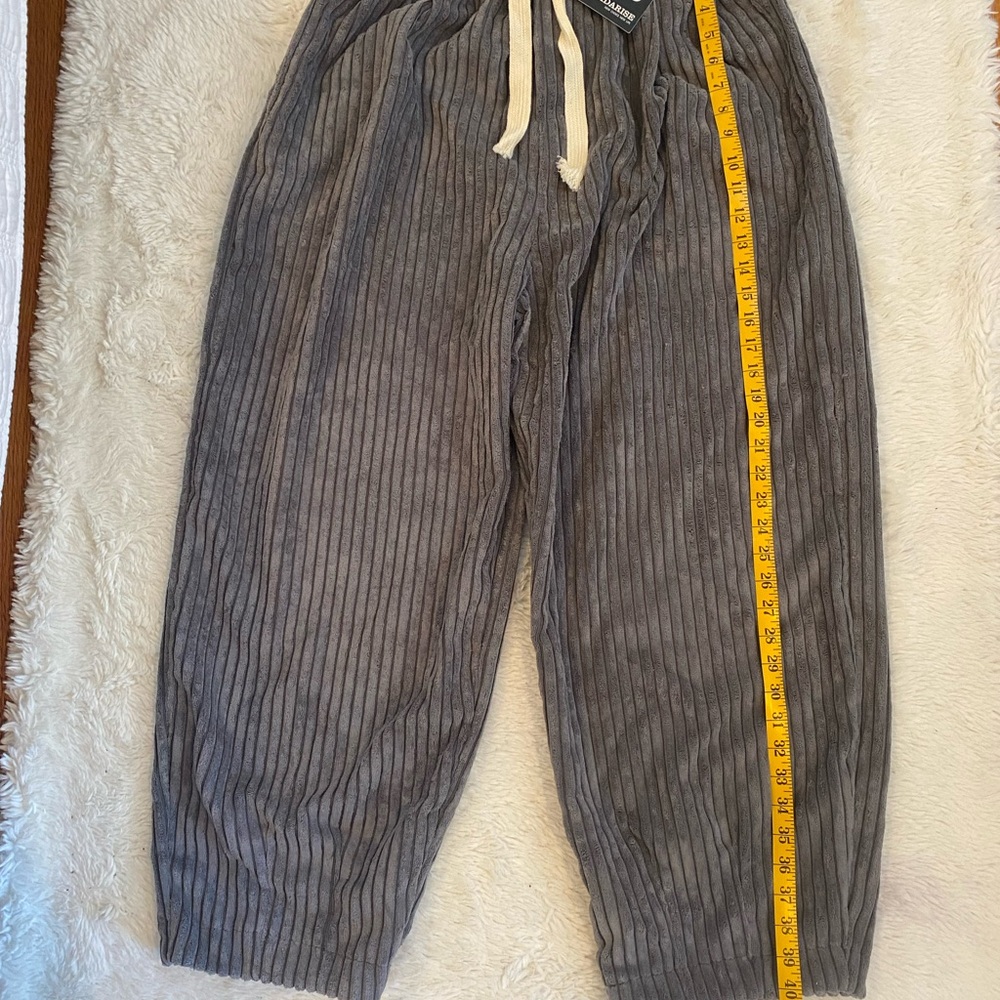 Gray Striped Drawstring sweatpants Pants size XL